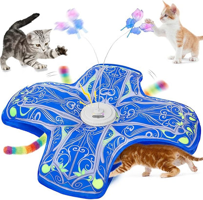 Interactive Cat Toys for Indoor Cats, Rechargeable Touch Activated Hide and by Unknown