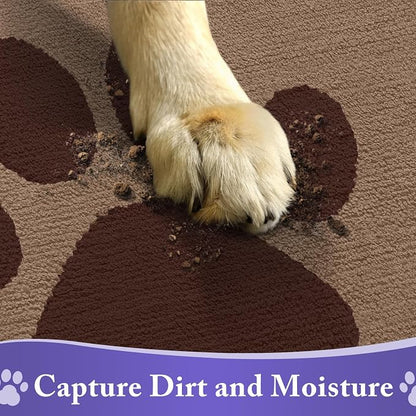 Buganda Dog Door Mat for Muddy Paws, Absorbent Dirt Trapper Non Slip Indoor - Image 4