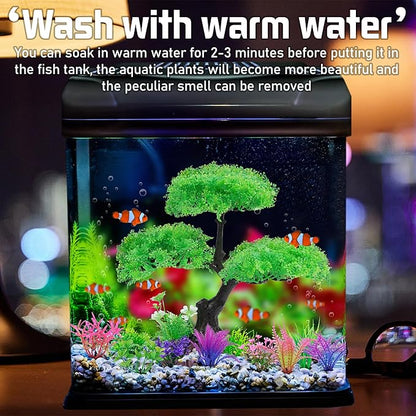 Ameliade Aquarium Artificial Plastic Plants Decoration, Aquarium Tree Decor Set - Image 5