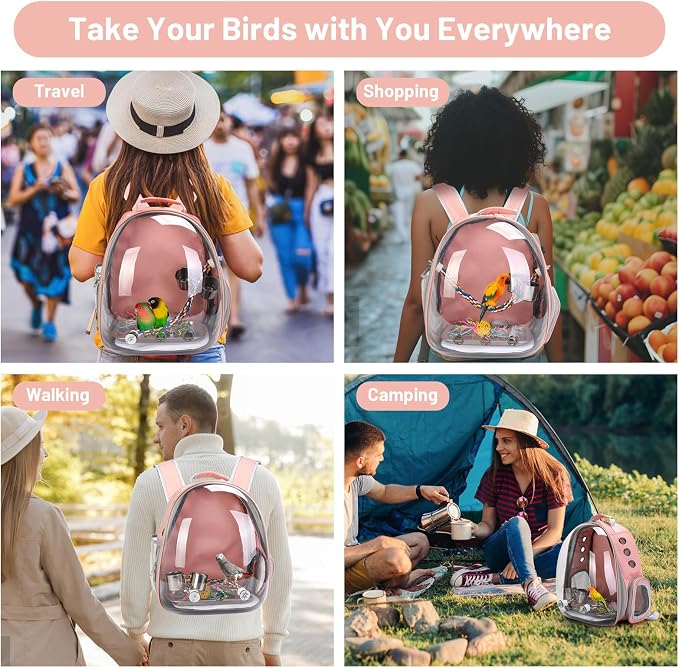 Bird Backpack Carrier, Travel Bird Cage - Image 8