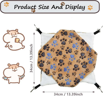 Cat Hammock for Cage, Soft Warm Hanging Bed for Kitten, Guinea Pig, Chinchilla - Image 3