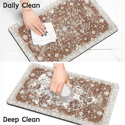 Pet Food Mats for Floor, Absorbent Dog Mat for Food and Water Dispenser Mat - Image 7