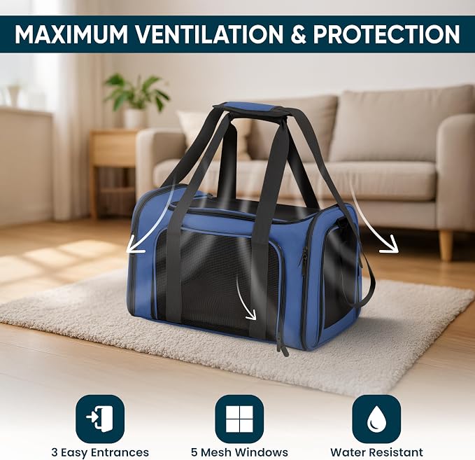 Pet Travel Carrier Bag – Airline Approved Soft-Sided Dog & Cat Carrier - Image 4