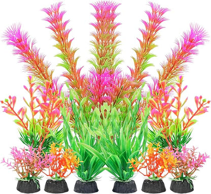 AQUANEAT Artificial Fish Tank Plants, Aquarium Decorations by Aquaneat