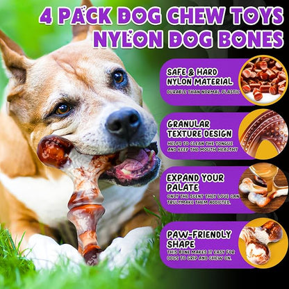 4 Pack Dog Chew Toys for Aggressive Chewers - Image 3
