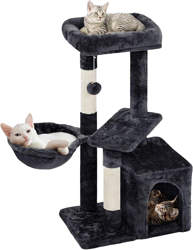 Topeakmart Cat Tree Tower for Indoor Cats, 34.5in Cute Cat Tree Activity Center by Topeakmart