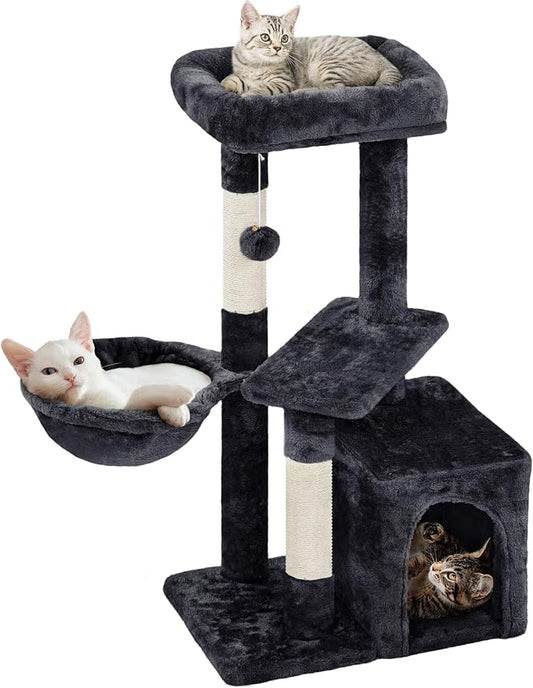 Topeakmart Cat Tree Tower for Indoor Cats, 34.5in Cute Cat Tree Activity Center by Topeakmart