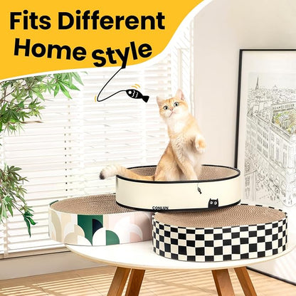 Large Oval Cat Scratcher Bowl, Cardboard Cat Scratching Pad & Lounge Bed - Image 8
