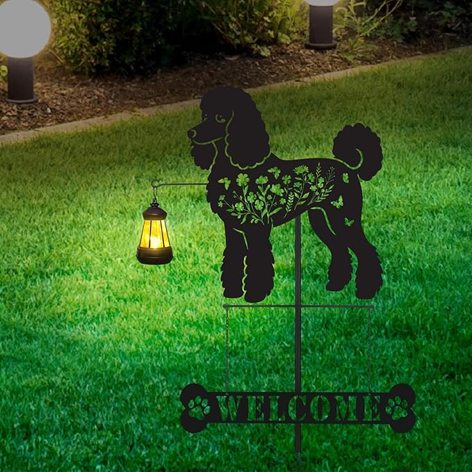 Poodle Metal Garden Stakes Yard Decor - Image 3