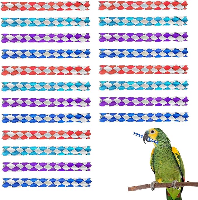 Parrot Toys 20 Pcs 5.5in, Bird Toys Bamboo Finger Traps, DIY Core Bird Chewing - Image 3