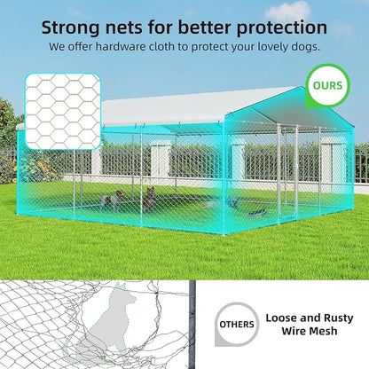 15'x15' Large Outdoor Dog Kennel, Heavy Duty Dog Enclosure - Image 3