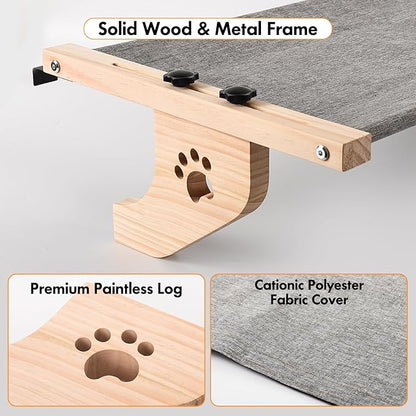 AMOSIJOY Cat Sill Window Perch Sturdy Cat Hammock Window Seat - Image 5