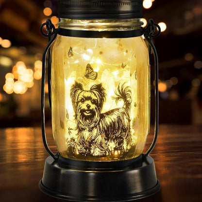 Yorkie Dog Gifts for Women/Men Yorkshire Terrier Solar Lanterns Mom Birthday - Image 8