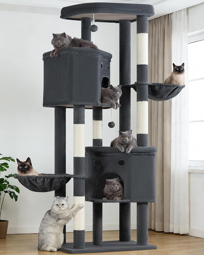 Extra Large Cat Tree, 84 Inch XXL Giant Cat Tower by FeliskynCatTreeTower