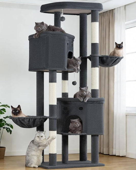 Extra Large Cat Tree, 84 Inch XXL Giant Cat Tower by FeliskynCatTreeTower