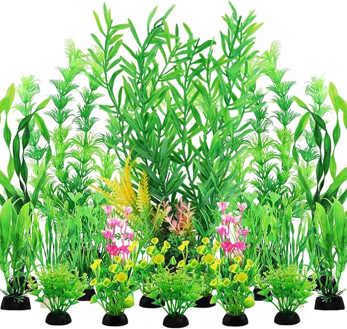 Fish Tank Plants, Fish Tank Accessories by QUOZUO