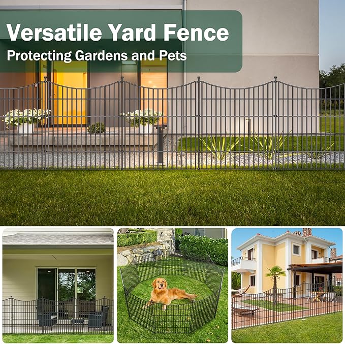 10 Panels No Dig Dog Fence Outdoor - Image 6