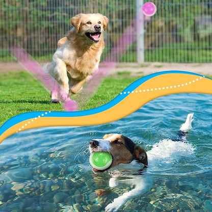 Glow Dog Ball, 2.5” Squeaky Dog Toy Ball, Dog Rubber Ball Toys - Image 5