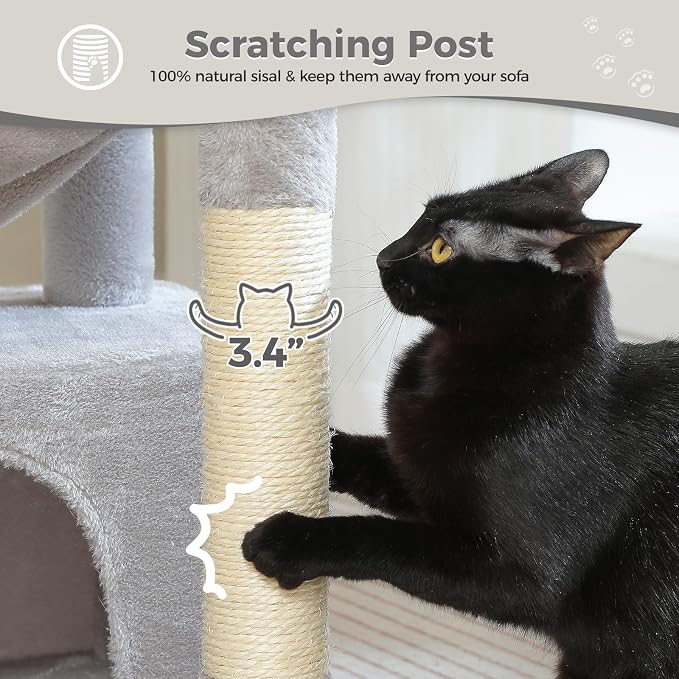 PEQULTI 4-in-1 Cat Tree, Scratching Post - Image 5