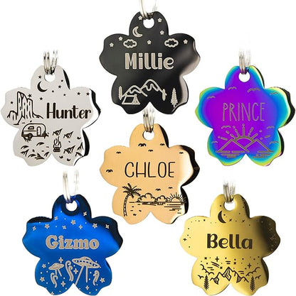 Personalized Dog Tag with 5 Lines of Custom Deep Engraved Durable Stainless by PetANTastic