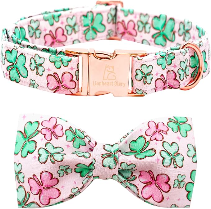 Lionheart glory Dog Bow Collar St. Patrick's Day Dog Collar by LionheartGlory