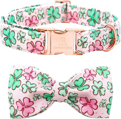 Lionheart glory Dog Bow Collar St. Patrick's Day Dog Collar by LionheartGlory