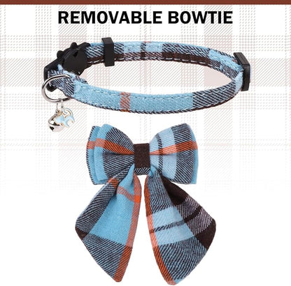 Cat Collar with Bells Breakaway, Bowtie Cat Collar - Image 8