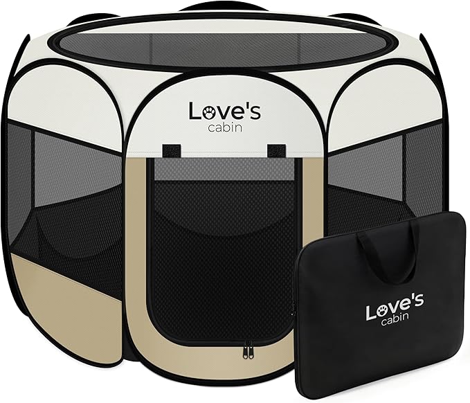 Love's cabin Pet Puppy Dog Playpen, Small Dog Tent Crates Cage Indoor/Outdoor by Lovescabin