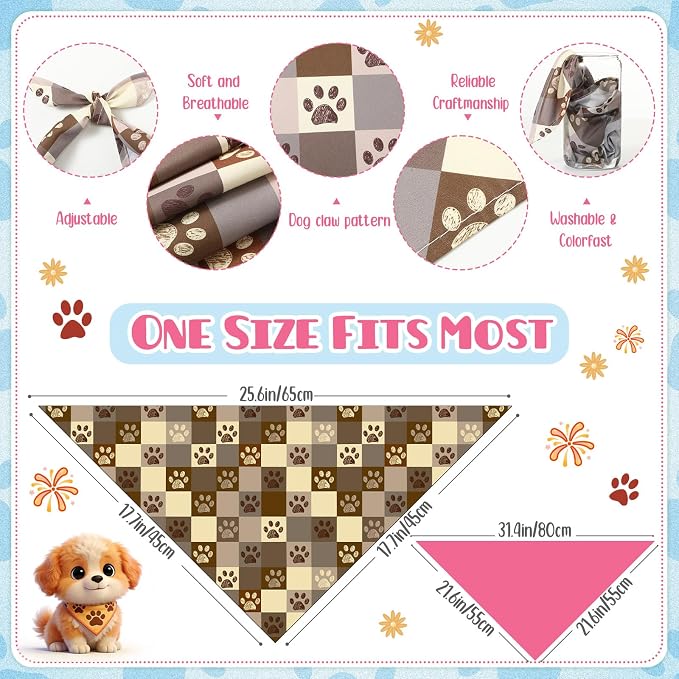 Kacctyen 50 Pcs Dog Bandanas Bulk Bandanas - Image 3