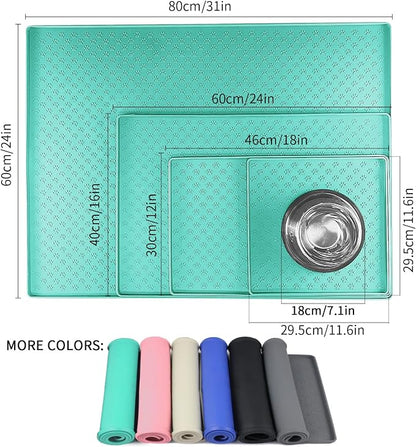 Ptlom Silicone Pet Placemat for Dog and Cat, Waterproof Non-Slip Pet Feeding - Image 2