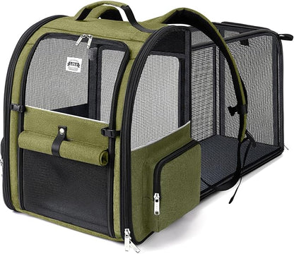 Lekebobor Large Cat Backpack Carrier Expandable Pet Carrier Backpack by LEKEBOBOR