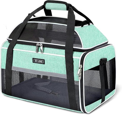 Lekereise Top-Expandable Pet Carrier 17x11x9.5 Inch Alaska Hawaiian Airline by Lekereise