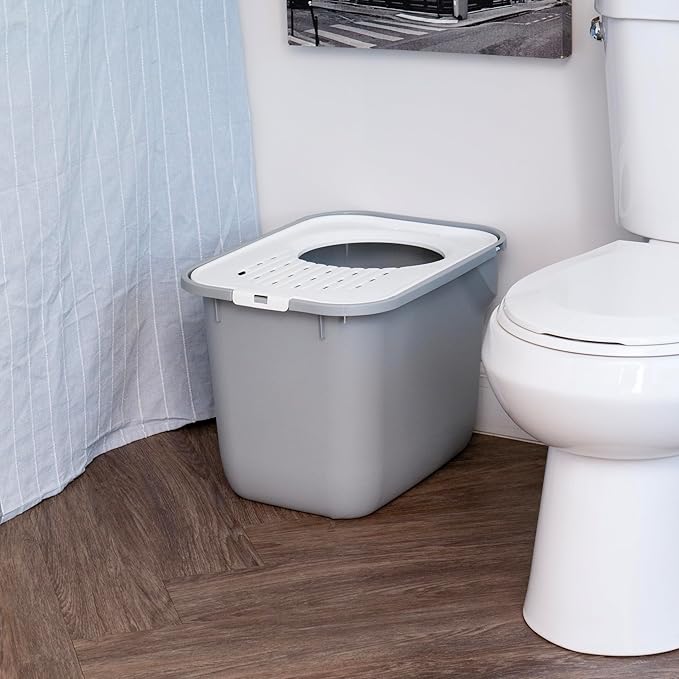 IRIS USA Cat Litter Box, Large Cat Box Enclosure, Top Entry - Image 6