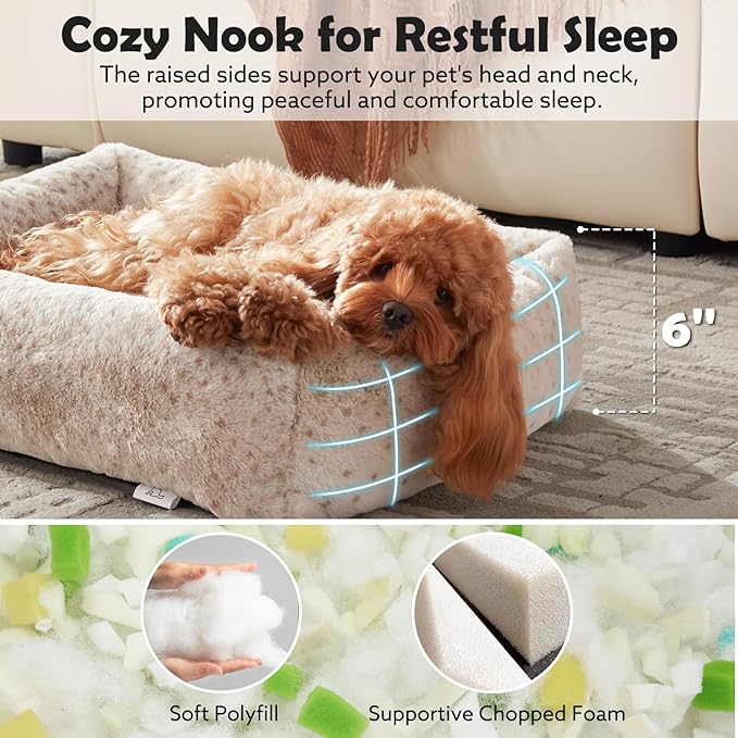 JOEJOY Small Dog Bed for Small Dogs, Washable Orthopedic Premium Soft Corduroy - Image 2