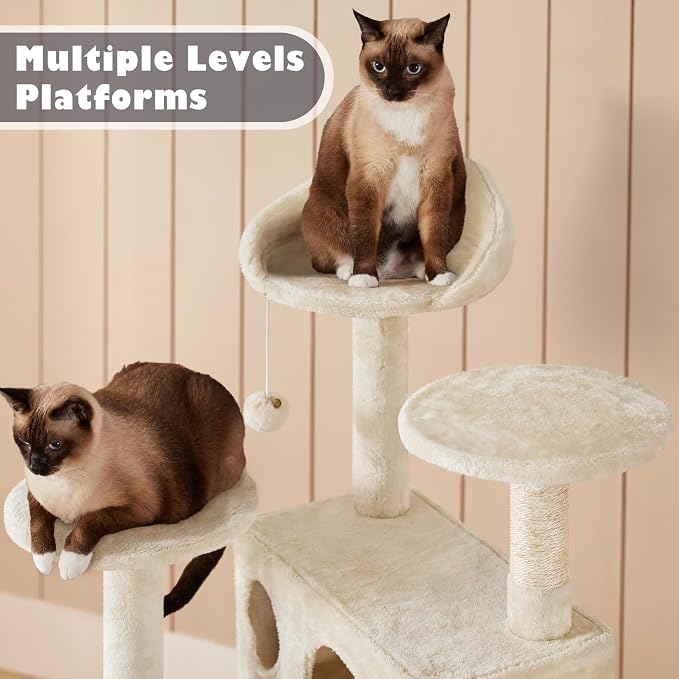Yaheetech 54in Cat Tree Tower Condo Furniture Scratch Post - Image 6