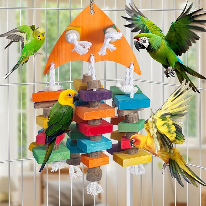 22.8" Natural Shell Parrot Toy for Medium & Large Birds - Image 6