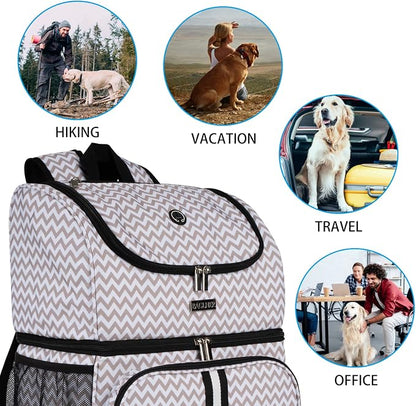 BAGLHER Pet Travel Bag, Double-Layer Pet Supplies Backpack, Pet Travel Backpack - Image 8