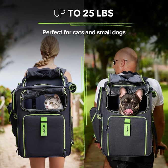 Cat Carrier Backpack for Travel & Car, 3-in-1 Expandable Cat & Small Dog - Image 9