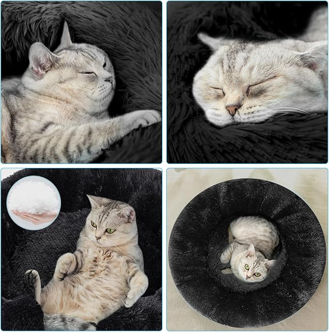 Cat Beds for Indoor Cats, 15.7 Inch Small Cats Beds, Washable-Round Pet Bed for - Image 4