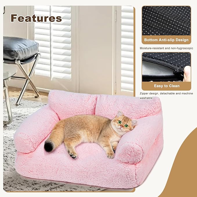 Large Cat Beds for Indoor Cats, Dog Couch Bed, Cute Cat Couch Sofas for Less - Image 5