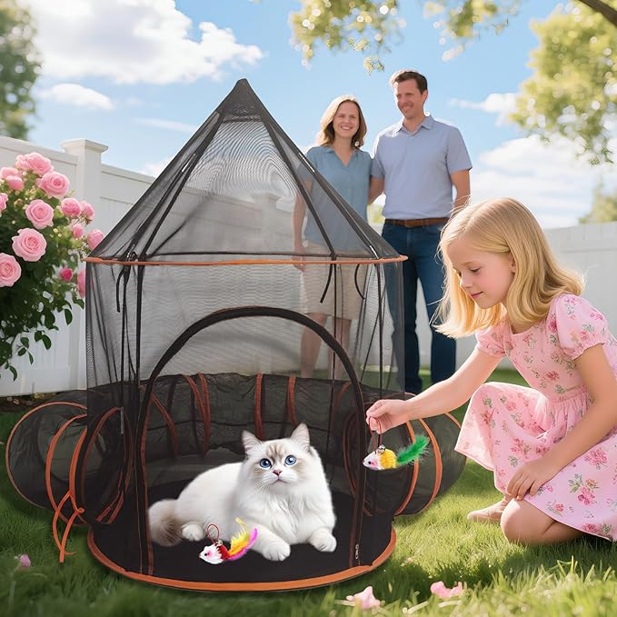 Outdoor Cat Enclosure with Tunnel - Image 5