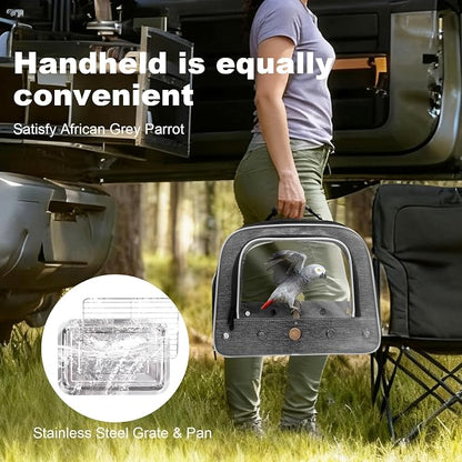 halinfer Bird Carry Carrier to Transport Large Size Parrot, Portable Bag - Image 5