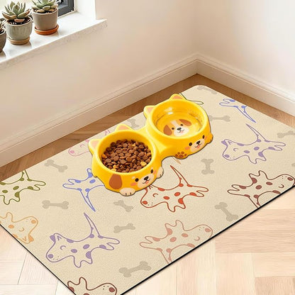 Pet Feeding Mat for Floors Waterproof Dog Mat for Food and Water Absorbent by Unknown