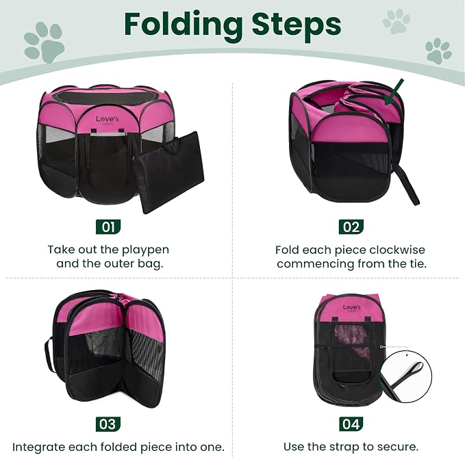 Love's cabin Pet Puppy Dog Playpen, Large Dog Tent Crates Cage Indoor/Outdoor - Image 8