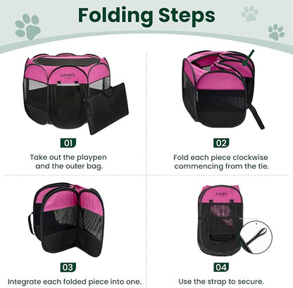 Love's cabin Pet Puppy Dog Playpen, Large Dog Tent Crates Cage Indoor/Outdoor - Image 8