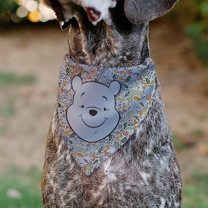 Disney Pet Bandana Winnie The Pooh Smiling Face Foliage Collage Multi Color - Image 4