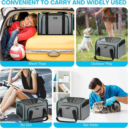Premium Pet Carrier – Dog & Cat Travel Bag, Airline Approved, Soft-Sided Design - Image 3