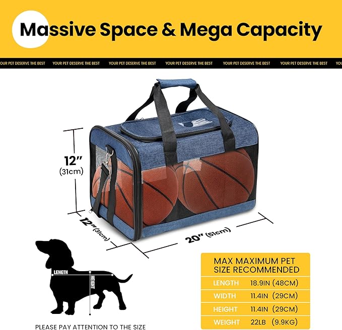 Dog Carrier Soft Sided, Large Cat Carrier - Image 2