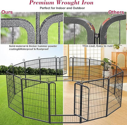 Dog Playpen, 40 inch 14 Panels Dog Pen Indoor Pet Dog Fence Outdoor - Image 3