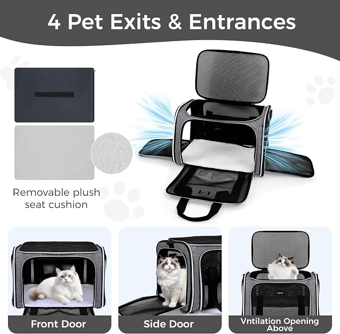 BAGLHER Pet Travel Carrier, Cat Carriers Dog Carrier - Image 4